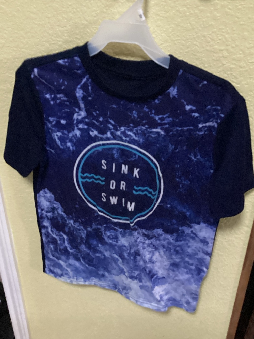 Children's Navy Blue 'Sink or Swim' Rashguard Tee